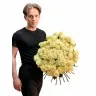 51 премиальная белая роза сорта Мондиаль